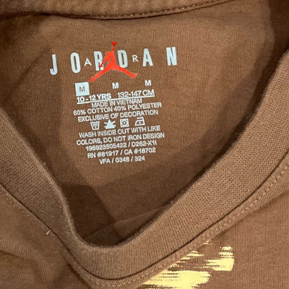 Jordan Boys Graphic T-Shirt Brown/Yellow (Size M 10–12) - Picture 2 of 6